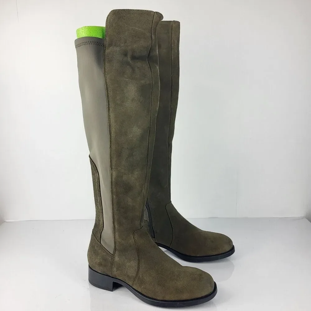 Over the knee waterproof Suede stretch Boots